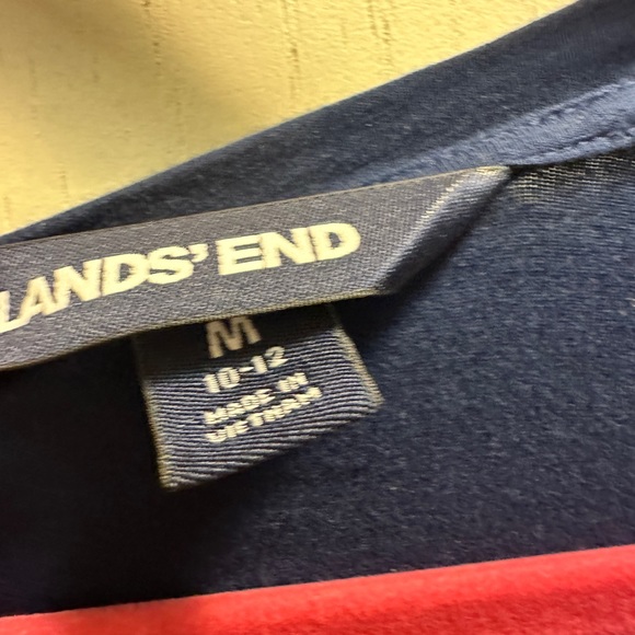 Lands End long sleeve dressy TShirt. Buttons on the back. SZ Med. Sheer bottom. - Picture 4 of 4